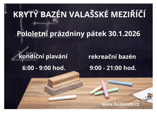 Pololetní prázdniny pátek 30.1.2026