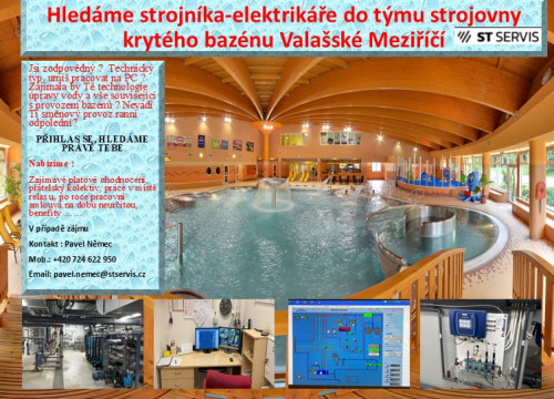 Nabídka práce krytý bazén - strojník